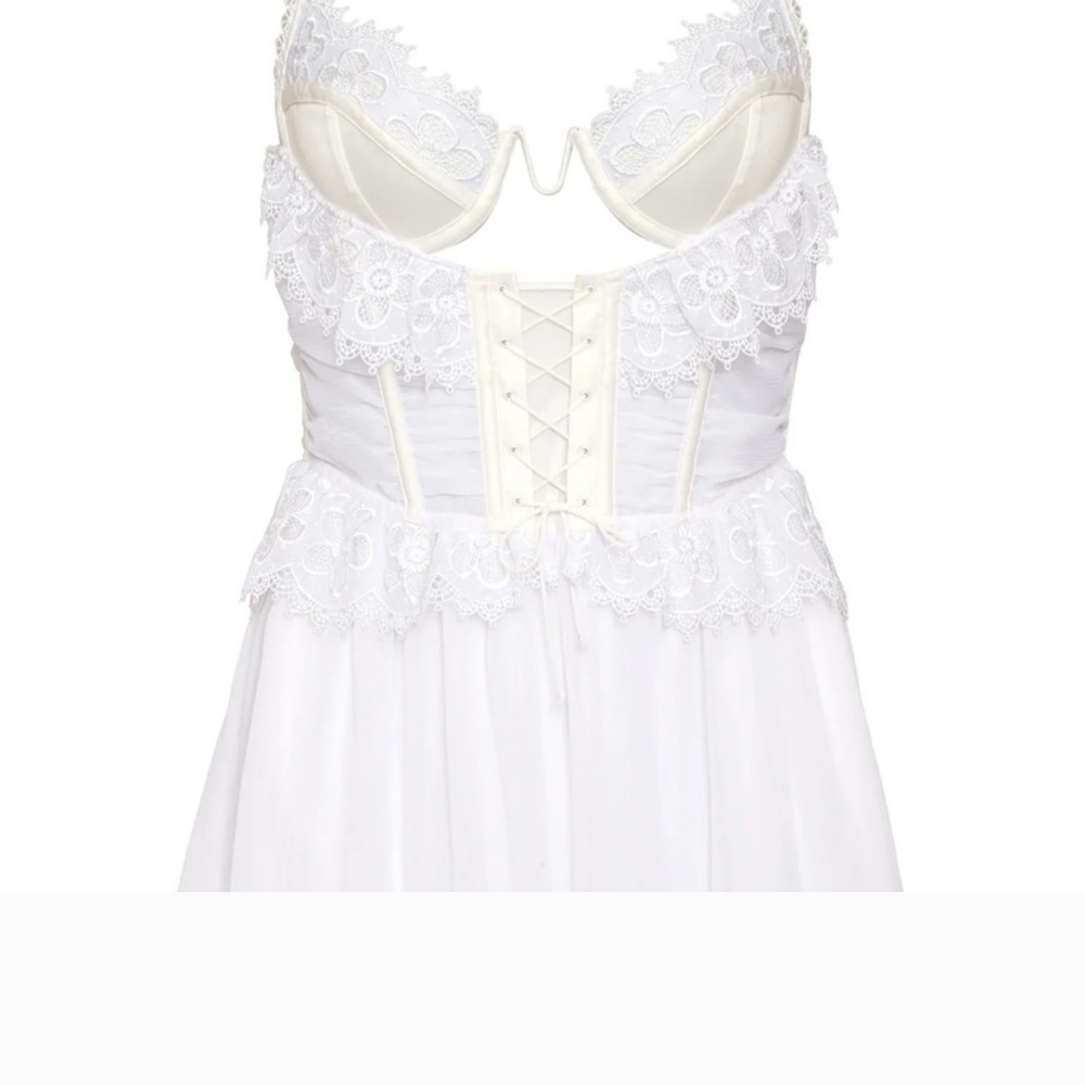 For Love And Lemons White Lace Mini Dress